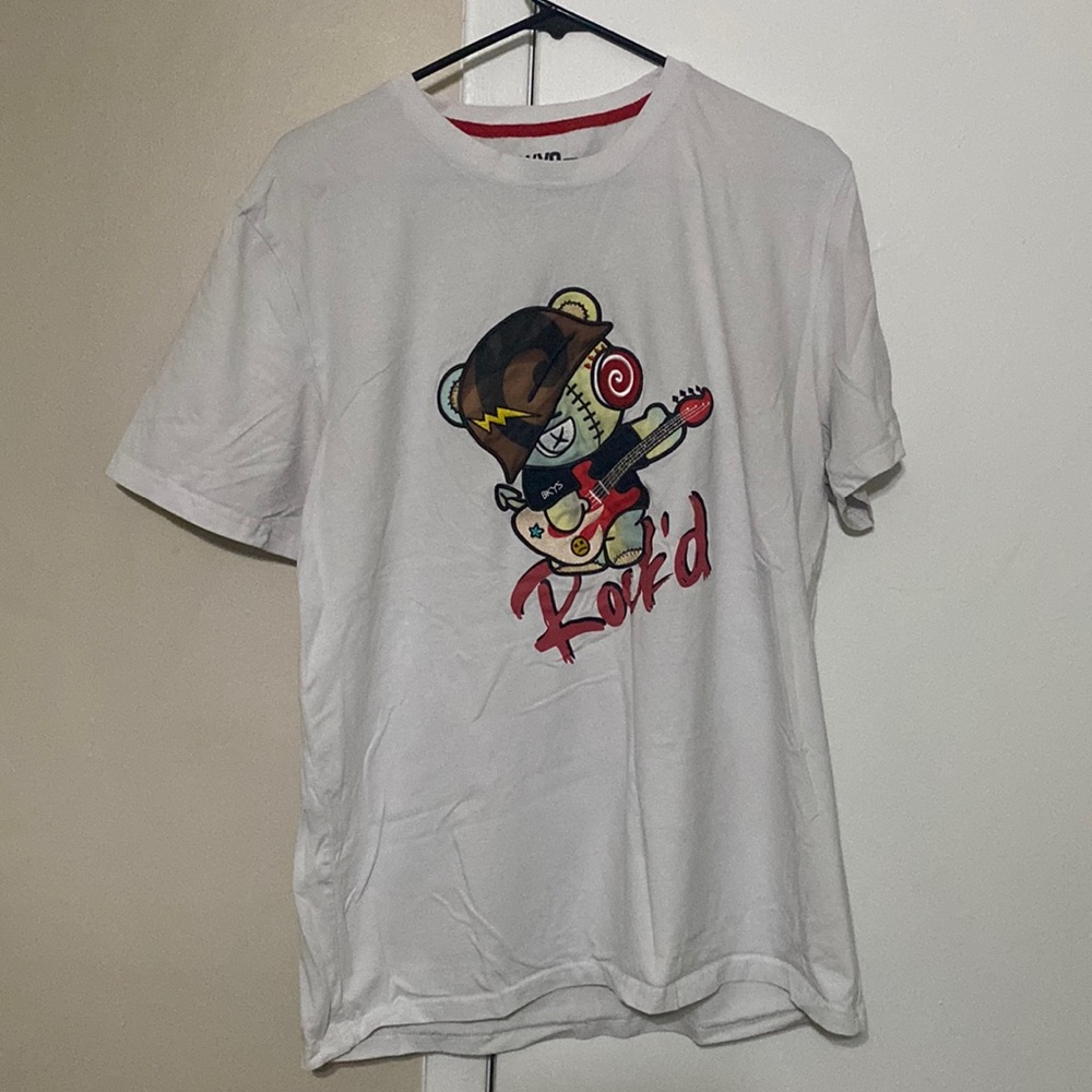 BKYS “Rock’d” T-Shirt White/Red/Multicolor Size L